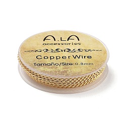 2-Ply Copper Wire, Twisted Round, Real 14K Gold Plated, 1.5mm, about 11.48 Feet(3.5m)/Roll(KK-M306-10G-03)