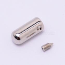 Zinc Alloy End Caps, Column, Platinum, 13x5.5mm, Hole: 2mm, Inner Diameter: 3.5mm(PALLOY-WH0072-45P)