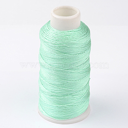 Round Metallic Thread, Embroidery Thread, 6-Ply, Aquamarine, 0.6mm, about 546.8 yards(500m)/roll(MCOR-G001-0.6mm-22)