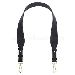 Adjustable PU Imitation Leather Bag Handles, with Alloy Clasps, for Bag Straps Replacement Accessories, Black, 76~80x4x0.35cm(DIY-WH0185-45B)