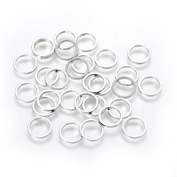 Brass Linking Rings, Platinum, 8x1mm