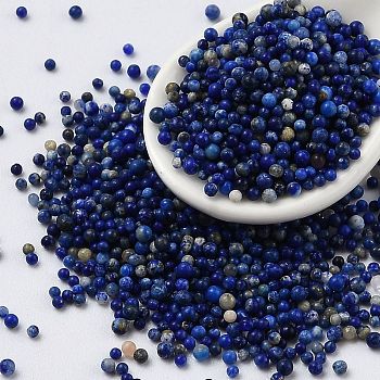 Natural Lapis Lazuli Beads, No Hole, Round, 1.2~1.5mm