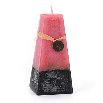 Cone Shape Aromatherapy Smokeless Candles, with Box, for Wedding, Party, Votives, Oil Burners and Home Decorations, Hot Pink, 5.95x5.95x11.95cm, Pendants: 21x17.5x1mm