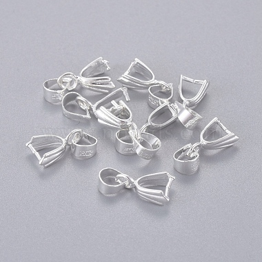 Silver Color Plated Brass Ice Pick Pinch Bails(X-KK-E143-S1)-3