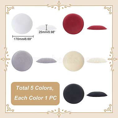 5Pcs 5 Colors EVA Cloth Teardrop Fascinator Hat Base for Millinery(AJEW-FG0003-19)-2