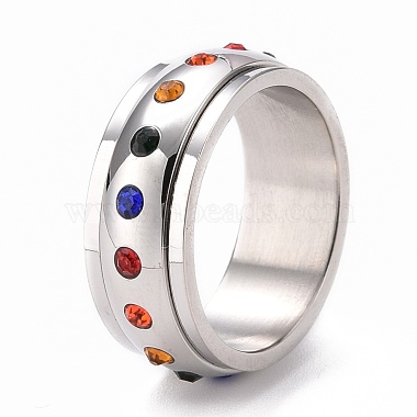 Pride Style Titanium Steel Finger Rings(RJEW-F119-03P)-2