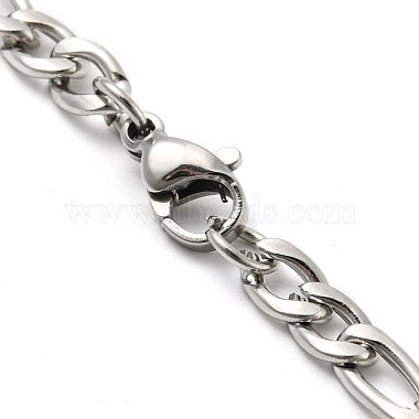 201 Stainless Steel Figaro Chain Necklaces(STAS-P101-47P)-3