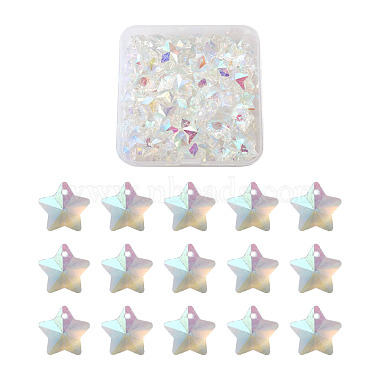 Clear AB Star Glass Charms