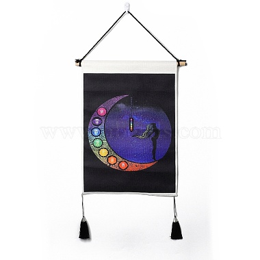 Chakra Cloth Wall Hanging Tapestry(HJEW-M003-01A)-2