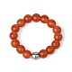 4MM Round Natural Red Agate Beaded Stretch Rings(VM0712-7)-1