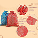 10Pcs 10 Colors Chinese Style Brocade Drawstring Gift Blessing Bags(ABAG-NB0001-87)-5