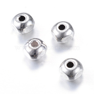Tibetan Style Alloy Spacer Beads, Cadmium Free & Nickel Free & Lead Free, Antique Silver, 4.5x4.5x3.5mm, Hole: 1mm, about 3570pcs/1000g(TIBE-Q063-11AS-NR)