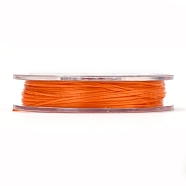 Strong Stretchy Beading Elastic Thread, Flat Elastic Crystal String, Coral, 0.8mm, about 10.93 yards(10m)/roll(EW-N002-36)
