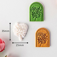 Plastic Clay Pressed Molds Set, Clay Cutters, Clay Modeling Tools, June Rose, 3.5x2.5cm(PW-WG71343-04)