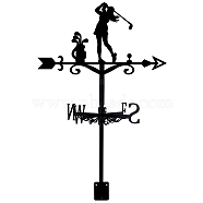 Orangutan Iron Wind Direction Indicator, Weathervane for Outdoor Garden Wind Measuring Tool, Human, 213x358mm(AJEW-WH0265-011)