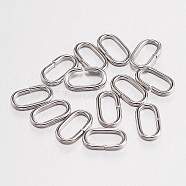 Oval Iron Jump Rings, Open Jump Rings, Platinum, 11x6x1.5mm(IFIN-N3302-02)