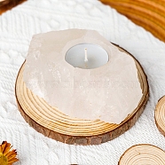 Natural Quartz Crystal Candle Holders, Reiki Energy Stone Candlestick, 9~10cm(DJEW-PW0011-06A)