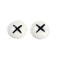 Flat Round Cartoon Resin Cabochons, Cross, 13x4mm(CRES-Q009-01I)