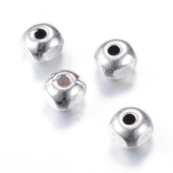 Tibetan Style Alloy Spacer Beads, Cadmium Free & Nickel Free & Lead Free, Antique Silver, 4.5x4.5x3.5mm, Hole: 1mm, about 3570pcs/1000g