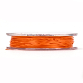 Strong Stretchy Beading Elastic Thread, Flat Elastic Crystal String, Coral, 0.8mm, about 10.93 yards(10m)/roll
