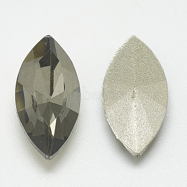 Pointed Back Glass Rhinestone Cabochons(RGLA-T083-6x12mm-03)-2