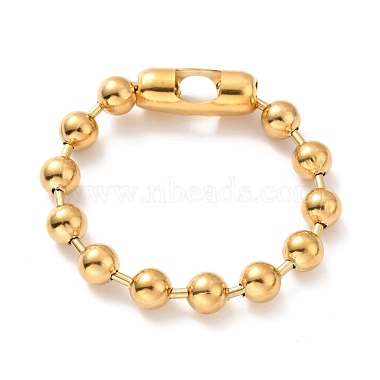 Placage sous vide 304 collier et bracelet en chaîne à billes en acier inoxydable(STAS-D181-01G-02D)-3