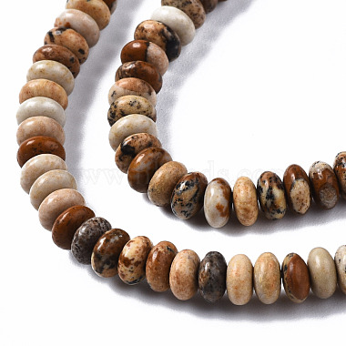 Chapelets de perles en jaspe avec images naturelles(G-S366-094)-3