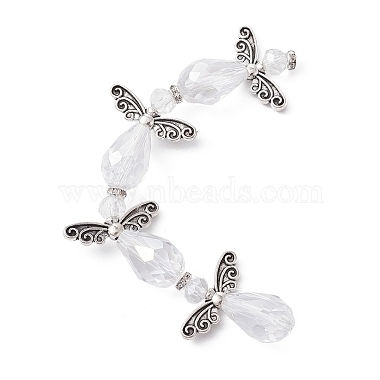 Angel Fairy Shape Electroplate Transparent Glass Beads Strands(AJEW-JB01172-03)-2