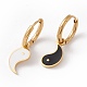 Pendientes colgantes de aro y collar con colgante de yin yang esmaltados(SJEW-E043-04)-3