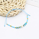  Colorful Beaded Bracelet Sweet and Cute Girl Style Adjustable Imitation Pearl Bracelet Versatile Bracelet(AR4716-6)-1