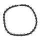 Round & Dise Synthetic Non-Magnetic Hematite Beaded Necklaces for Women Men(NJEW-E097-05)-1