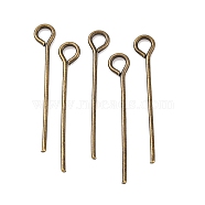 Iron Eye Pin, Cadmium Free & Nickel Free & Lead Free, Antique Bronze, 20x0.7mm, Hole: 2mm, about 970pcs/100g(X-EPAB2.0cm-NF)