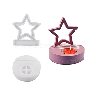 DIY Candle Silicone Molds, Decoration Making, for Candle Making, Star, 10.2x9x1.1cm(AJEW-M228-03A)