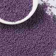 MIYUKI Round Rocailles Beads, Japanese Seed Beads, 15/0, (RR2264) Fancy Lined Lavender, 15/0, 1.5mm, Hole: 0.7mm, about 27777pcs/50g(SEED-X0056-RR2264)