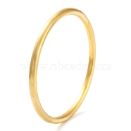 Ion Plating(IP) 304 Stainless Steel Plain Bangles, Real 18K Gold Plated, Inner Diameter: 2-1/8 inch(5.5cm), Wide: 4mm(BJEW-G684-03A-G)