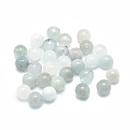 Natural Aquamarine Beads, Round, 6mm, Hole: 0.8mm(G-E575-A02)