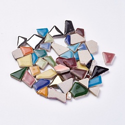 Porcelain Cabochons, Nuggets, Mosaic Tiles for Arts DIY Crafts, Mixed Color, 7~32x9~18x4mm(PORC-WH0002-01)