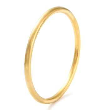 Ion Plating(IP) 304 Stainless Steel Plain Bangles, Real 18K Gold Plated, Inner Diameter: 2-1/8 inch(5.5cm), Wide: 4mm