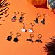 Halloween Theme Alloy Enamel Hoop Earrings for Women(EJEW-JE05227)-4
