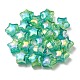 Placage uv perles acryliques craquelées transparentes(OACR-P010-09B)-1