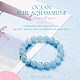 SUNNYCLUE Natural Aquamarine Round Beads Stretch Bracelets(BJEW-PH0001-8mm-19)-2