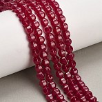 Lab Grown Red Corundum Beads Strands, Lantern, 5~6x5.5~6x5~6mm, Hole: 0.7mm, about 76~77pcs/strand, 15.12~15.24''(38.4~38.7cm)(GG-CBAC488-04B)