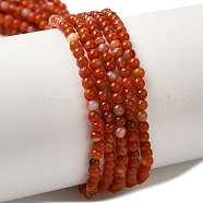 Natural South Red Agate Beads Strands, Round, 2~2.5mm, Hole: 0.5mm, about 170~220pcs/strand, 15.16~15.75''(38.5~40cm)(G-B090-A04-01)