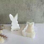 Rabbit Display Decoration DIY Silicone Molds, Resin Casting Molds, for UV Resin, Epoxy Resin Craft Making, White, 134x75x31mm(SIMO-H142-02B)