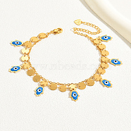 Fashionable Evil Eye Charms Anklet for Women, 18K Gold Plated(WN5825)