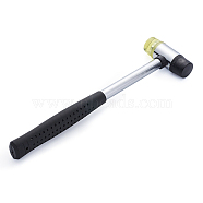 Installable Two Way Rubber Hammers, Mallets, Sledge Hammer with Iron Handle, Black, 24.8x6.8x2.5cm(TOOL-A007-C01)