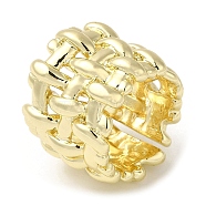Brass Open Cuff Rings, Braided Style Wide Band Ring for Women, Real 18K Gold Plated, 18mm, Inner Diameter: 15mm(RJEW-Q78-27G)