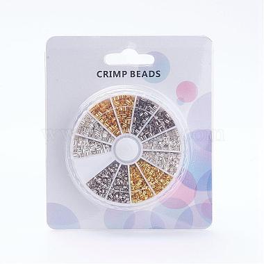 1 Box 3 Color Brass Crimp Beads(KK-JP0010-04)-3