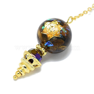 Round Resin Dowsing Pendulum Big Pendants(G-C117-01G-01)-2