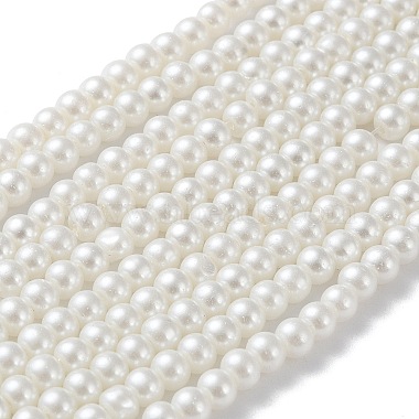 Baking Painted Pearlized Glass Pearl Round Bead Strands(HY-Q003-4mm-01)-2